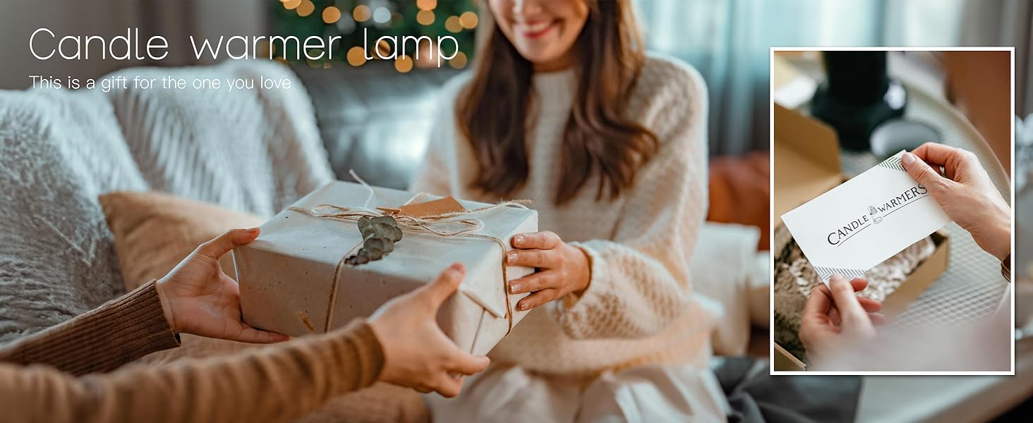 Candle Warmer Lamp with Timer Dimmable, Birthday Gifts for Women Mom, House Warming Gifts New Home Decor, Wax Melt Warmer for Jar Candles with 2 Bulbs