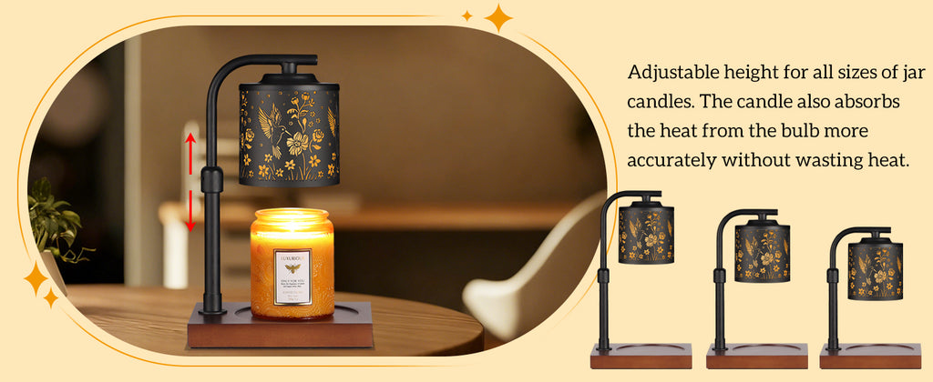 Candle Warmer Lamp with Adjustable Height Dimmable for New Home Decor Electric Candle Warmer for Jar Candles Birthday Gifts for Women Mom(Hummingbird)