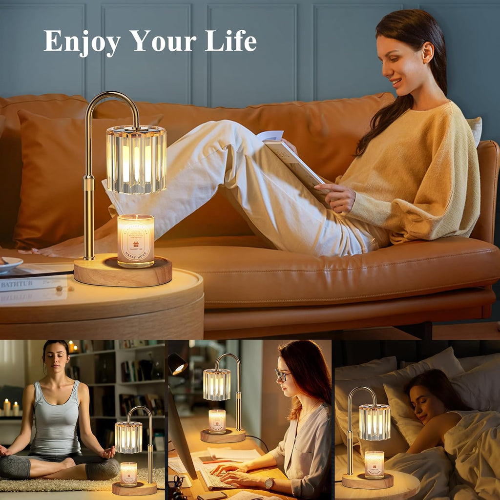 Lukasa Candle Warmer Lamp, with Timer Dimmer Adjustable Height, Birthday Gifts for Women Men, Mother's Day Gifts for Mom, Wax Melt Warmer for Home Decor Room Decor, Thanksgiving Gifts Christmas