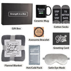 Get Well Soon Gifts for Men - Care Package with Plush Blanket, Mug, Socks, and so on - Get Well Basket for Men Dad Friend After Surgery