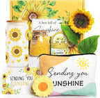Birthday Gifts for Women, Get Well Soon Gifts Sending Sunshine Sunflower Gift Baskets, Self Care for Women Her Best Friends Bestie Sister Mom Female, Inspirational Gift Christmas Day