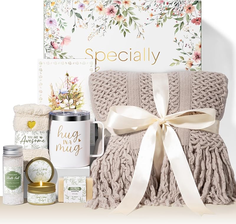 Self Care Gifts for Women Get Well Soon Gifts, Birthday Gifts for Women Care Package, Sympathy Gift Baskets Spa Gifts Set, Thinking of You Inspirational Christmas Gifts for Mom Her Friend Sister Wife