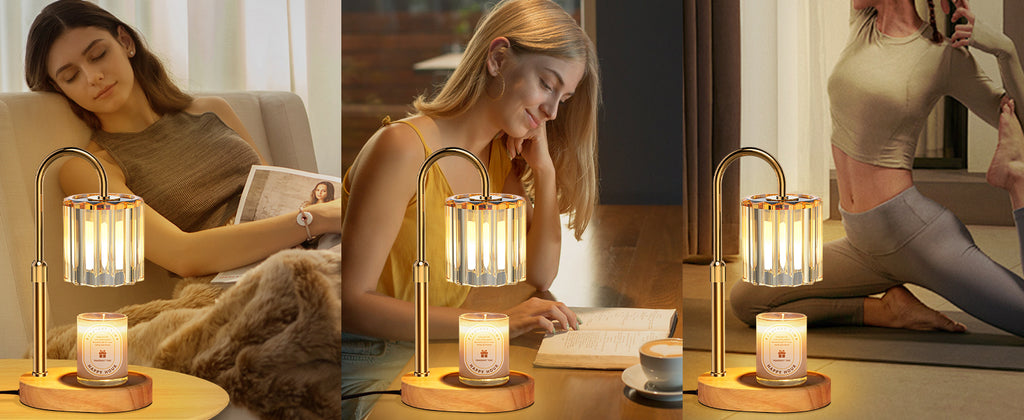 Lukasa Candle Warmer Lamp, with Timer Dimmer Adjustable Height, Birthday Gifts for Women Men, Mother's Day Gifts for Mom, Wax Melt Warmer for Home Decor Room Decor, Thanksgiving Gifts Christmas