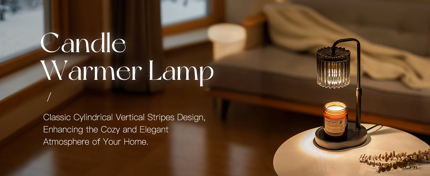 Candle Warmer Lamp with Timer: Black Candle Warming Lamp Height Adjustable Wax Melt Warmer Dimmable Modern Farmhouse New Home Bedroom Decor Christmas Housewarming Gift for Women