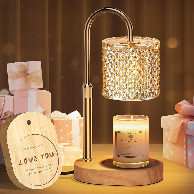 Candle Warmer Lamp with Timer Dimmer Adjustable Height for New Home Decor, Birthday Gifts for Women,Candle Warmer for Women Mom Christmas Mother's Day Gfit