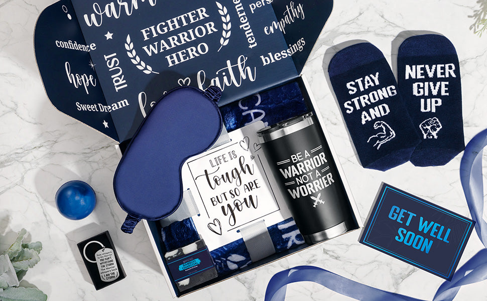 Get Well Soon Gifts for Men, After Surgery Cancer Gifts for Men Chemo Care Package Get Well Gift Basket for Sick Friends, Thinking of You Feel Better Birthday Gifts Box for Men Dad Brother w/Tumbler