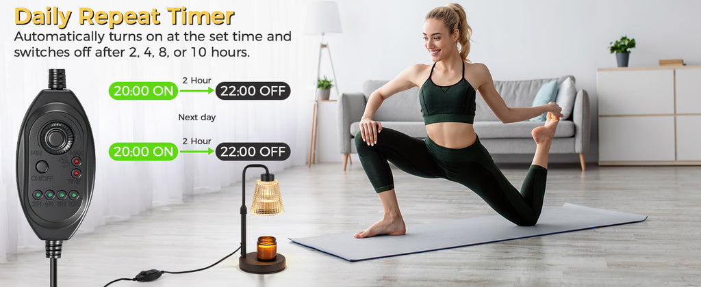 Candle Warmer Lamp with Timer Dimmable, Birthday Gifts for Women Mom, House Warming Gifts New Home Decor, Wax Melt Warmer for Jar Candles with 2 Bulbs