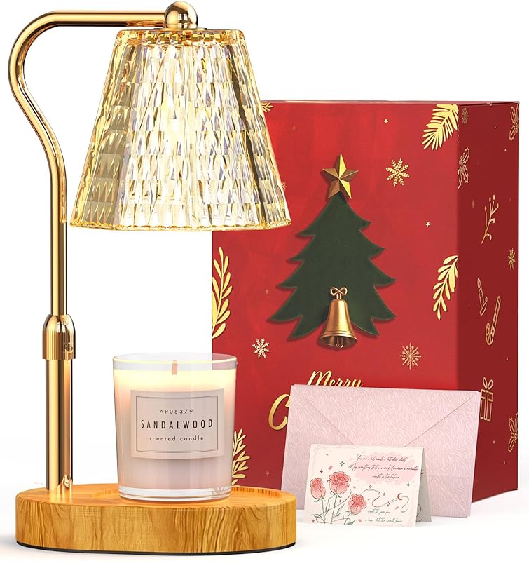 Candle Warmer Lamp with Timer Dimmable Gifts for Women, Adjustable Height Wax Warmer Lamp for Scented Candles, House Warming Gifts for New Home Modern Farmhouse Decor