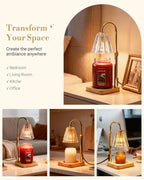 Marycele Candle Warmer Lamp for Yankee Candles, Christmas Birthday Gifts for Mom Women Sister Her, House Warming Gifts, Thanksgiving Decorations for Office Room Home Decor, Clear Wax Warmer with Timer