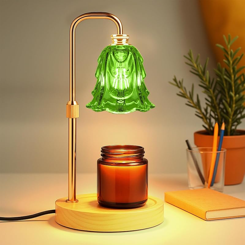 Candle Warmer Lamp with Timer and Dimmer, Electric Wax Warmers for Scented Candles with 5 Brightness Settings, Anti-Glare Lamp with Adjustable Height, Home Decor, Gift for Christmas, Birthday