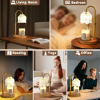 Candle Warmer Lamp with Timer, Birthday Gifts for Women Mom, Height Adjustable Wax Melts Warmer, White Elephant Gifts, Dimmable Candle Warmer for Jar Candles with 2 Bulbs