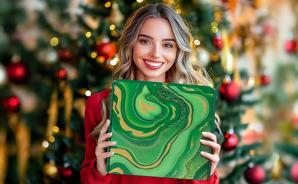 Christmas Gifts for Women, Christmas Birthday Gifts for Women, Green Get Well Soon Self Care Gifts Relaxing Spa Basket with Luxury Flannel Blanket for Mom Christmas Sister Wife Girlfriend