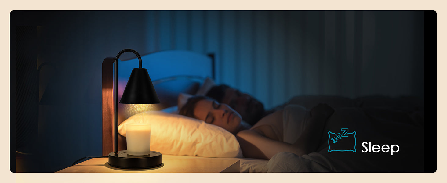 Candle Warmer Lamp,Electric Candle Warmer with Dimmable Light,Scented Wax Melter,No Smoke,Compatible with Various Jar,with 2 Light Bulbs,Home Decor-Black