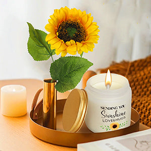 Birthday Gifts for Women, Get Well Soon Gifts Sending Sunshine Sunflower Gift Baskets, Self Care for Women Her Best Friends Bestie Sister Mom Female, Inspirational Gift Christmas Day