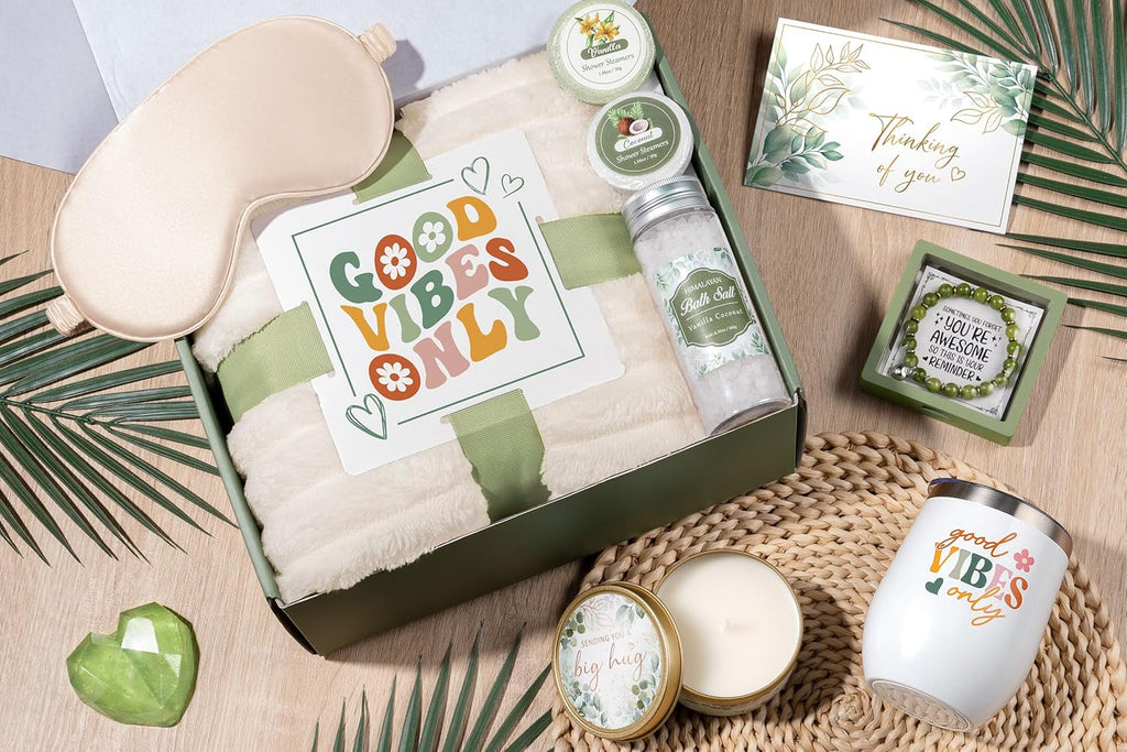 Christmas Birthday Gifts for Women Self Care Gift, Get Well Soon Gift Baskets Relaxing Spa Care Package for Women with Blanket, Unique Gifts Idea for Mom Mother Her Wife Girlfriend Best Friend Sister
