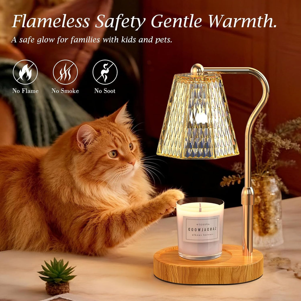 Candle Warmer Lamp with Timer Dimmable Gifts for Women, Adjustable Height Wax Warmer Lamp for Scented Candles, House Warming Gifts for New Home Modern Farmhouse Decor