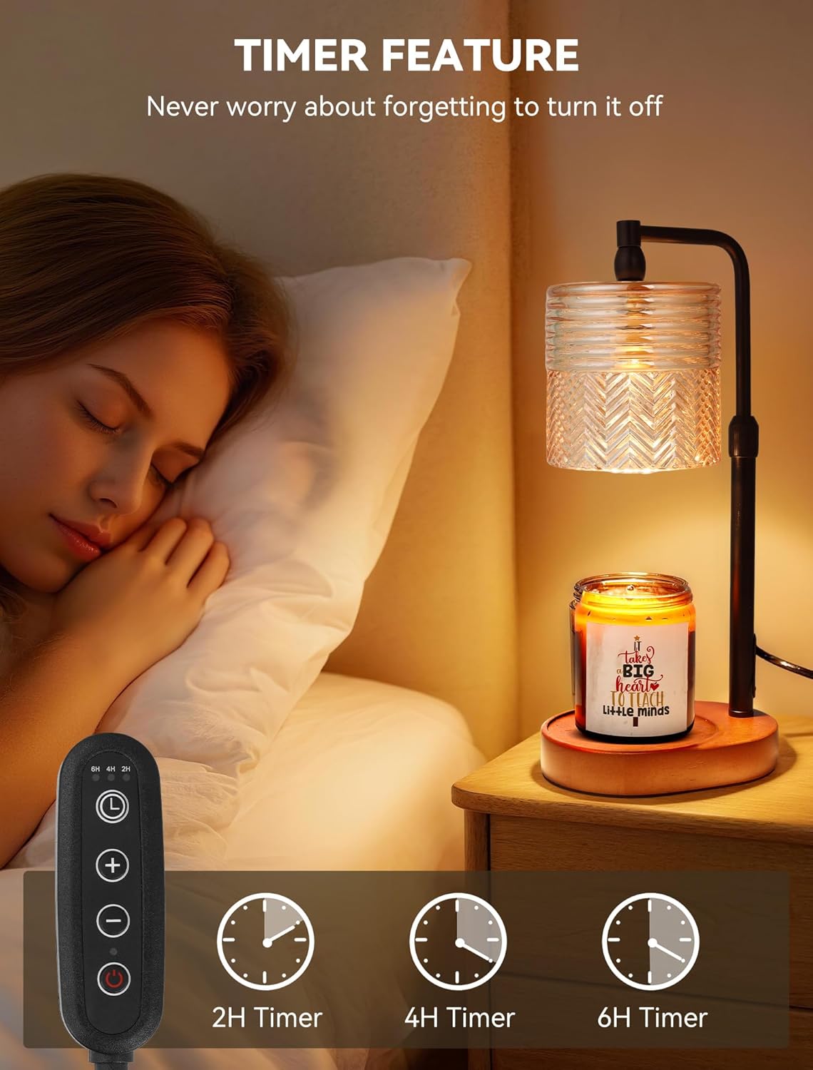 Candle Warmer Lamp with Timer, Christmas Birthday Gifts for Women Mom, House Warming Gifts New Home Vintage Decor, Wax Melt Warmer for Jar Candles