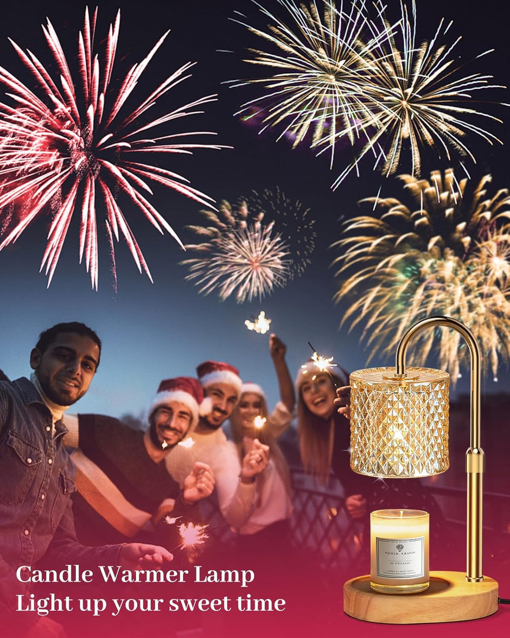 Candle Warmer Lamp with Timer Dimmer Adjustable Height for New Home Decor, Birthday Gifts for Women,Candle Warmer for Women Mom Christmas Mother's Day Gfit