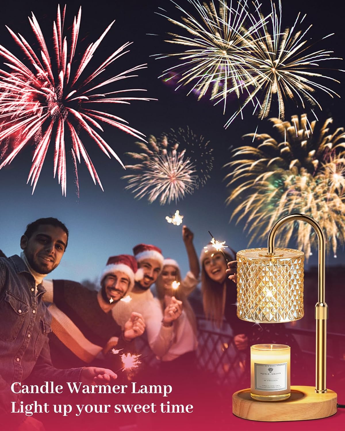 Candle Warmer Lamp with Timer Dimmer Adjustable Height for New Home Decor, Birthday Gifts for Women,Candle Warmer for Women Mom Christmas Mother's Day Gfit