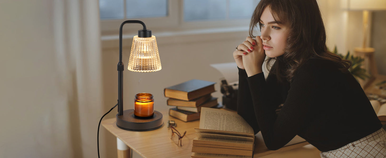 Candle Warmer Lamp with Timer Dimmable, Birthday Gifts for Women Mom, House Warming Gifts New Home Decor, Wax Melt Warmer for Jar Candles with 2 Bulbs
