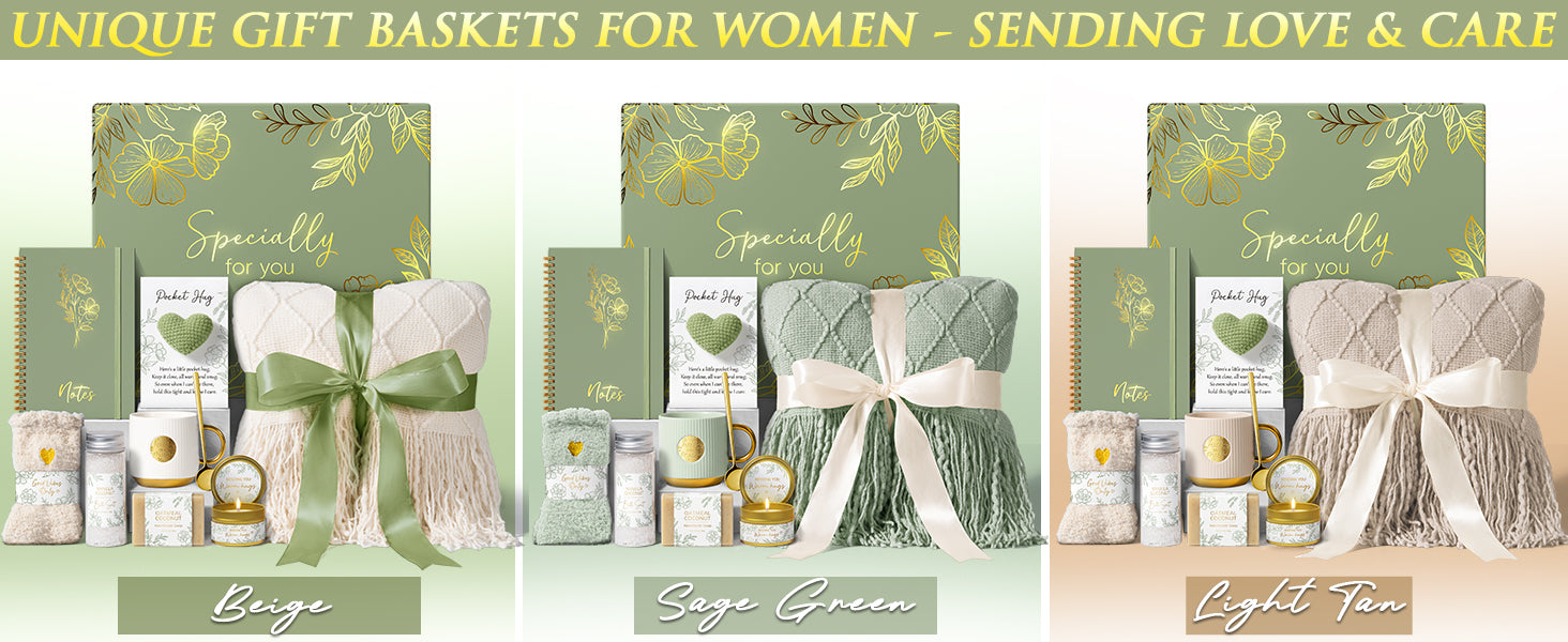 Self Care Gifts for Women Get Well Soon Gift Baskets, Unique Christmas Birthday Gifts for Women Spa Care Package, Sympathy Inspirational Thinking of You Gift Set for Mom Sister Friend Wife Girlfriend