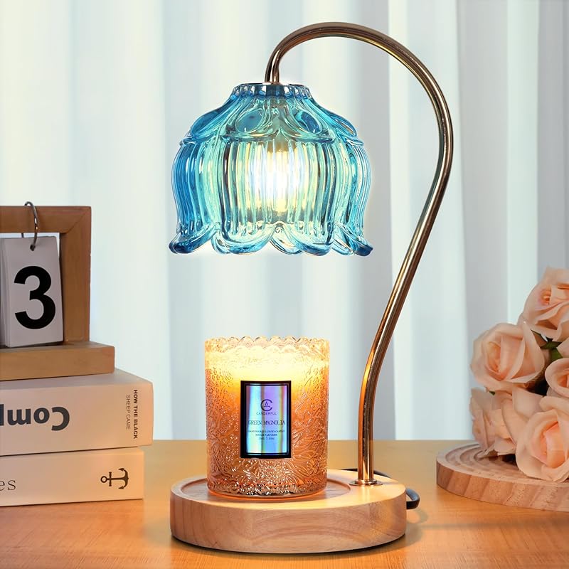 Flower Candle Warmer Lamp with Timer & Dimmer - Fits All Jar Scented Candles - Christmas & Mother's Day Gift for Women，Mom，Her