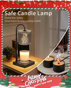 Candle Warmer Lamp with Timer Dimmer Adjustable Height, Candle Warmer with 2 Bulbs for Jar Candles, Home Decor, Women Brithday