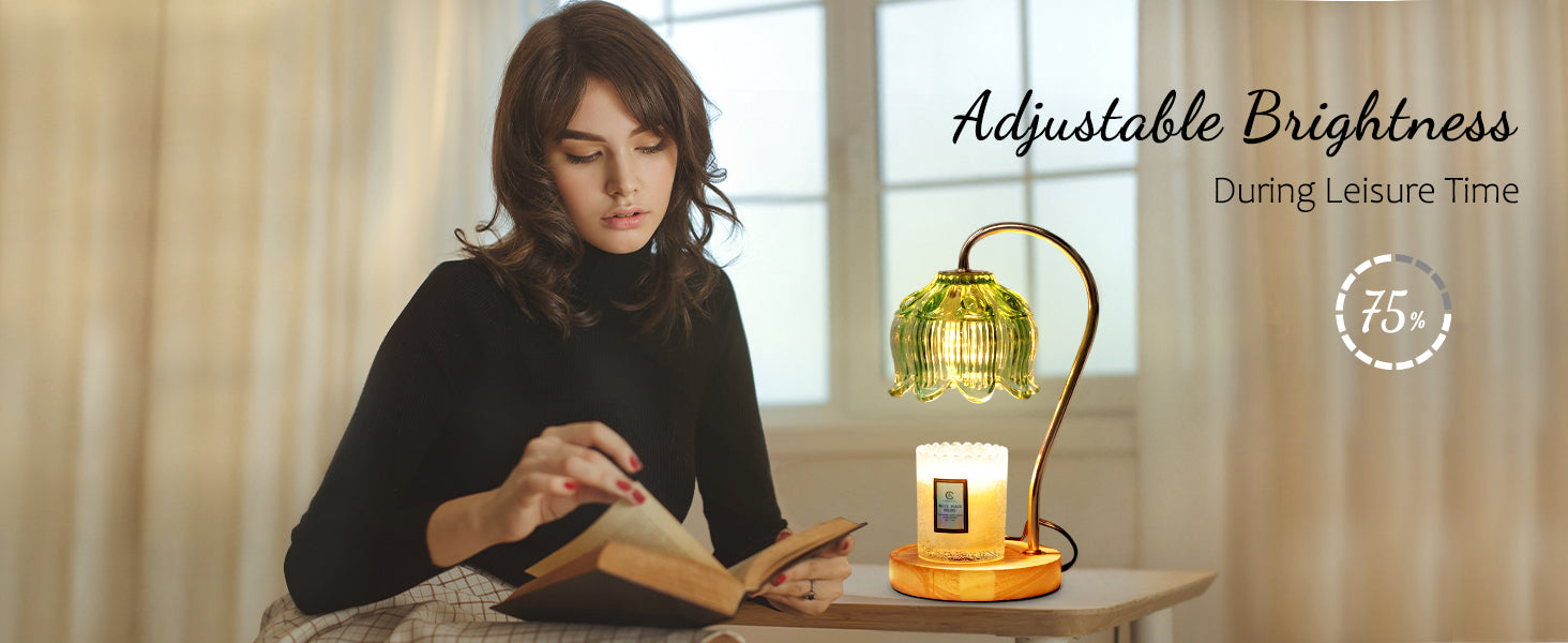 Flower Candle Warmer Lamp with Timer & Dimmer - Fits All Jar Scented Candles - Christmas & Mother's Day Gift for Women，Mom，Her