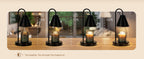 Candle Warmer Lamp,Electric Candle Warmer with Dimmable Light,Scented Wax Melter,No Smoke,Compatible with Various Jar,with 2 Light Bulbs,Home Decor-Black