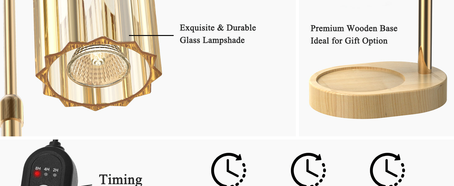 Lukasa Candle Warmer Lamp, with Timer Dimmer Adjustable Height, Birthday Gifts for Women Men, Mother's Day Gifts for Mom, Wax Melt Warmer for Home Decor Room Decor, Thanksgiving Gifts Christmas