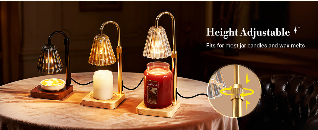 Marycele Candle Warmer Lamp for Yankee Candles, Christmas Birthday Gifts for Mom Women Sister Her, House Warming Gifts, Thanksgiving Decorations for Office Room Home Decor, Clear Wax Warmer with Timer