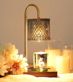 Candle Warmer Lamp with Timer Dimmer, Birthday Gifts for Women Mom, House Warming Gifts, Elegant New Home Decor, Wax Warmer for Jar Candles, Heater Lamp for Scented Wax, Amber Glass