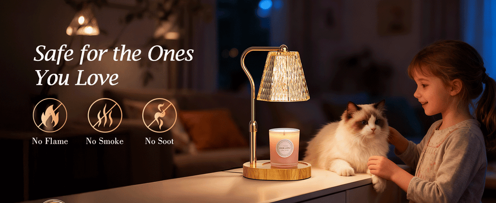 Candle Warmer Lamp with Timer Dimmable Gifts for Women, Adjustable Height Wax Warmer Lamp for Scented Candles, House Warming Gifts for New Home Modern Farmhouse Decor