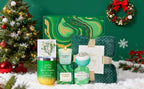 Christmas Gifts for Women, Christmas Birthday Gifts for Women, Green Get Well Soon Self Care Gifts Relaxing Spa Basket with Luxury Flannel Blanket for Mom Christmas Sister Wife Girlfriend