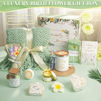 Christmas Gifts for Women, 11 PCS Unique Birthday Gifts for Women, Self Care Gift Baskets, Thank You, Get Well, Sympathy Inspirational Friendship Gifts for Mom, Grandma, Sister,Friends (Sage Green)