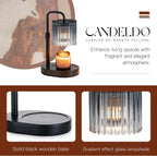 Candle Warmer Lamp with Timer: Black Candle Warming Lamp Height Adjustable Wax Melt Warmer Dimmable Modern Farmhouse New Home Bedroom Decor Christmas Housewarming Gift for Women