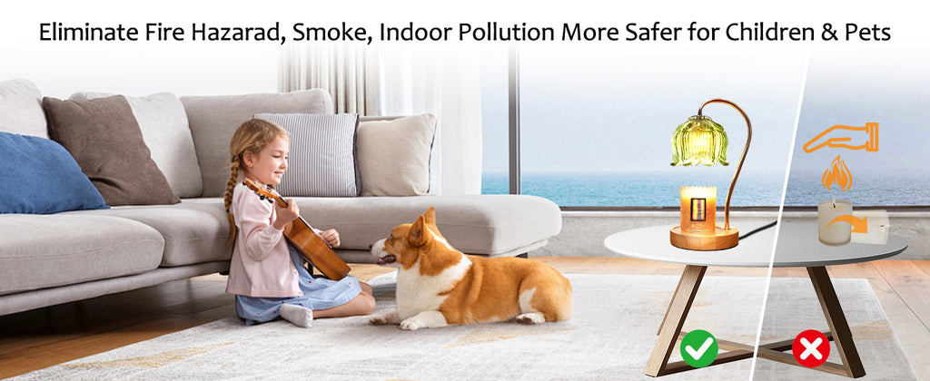 Flower Candle Warmer Lamp with Timer & Dimmer - Fits All Jar Scented Candles - Christmas & Mother's Day Gift for Women，Mom，Her