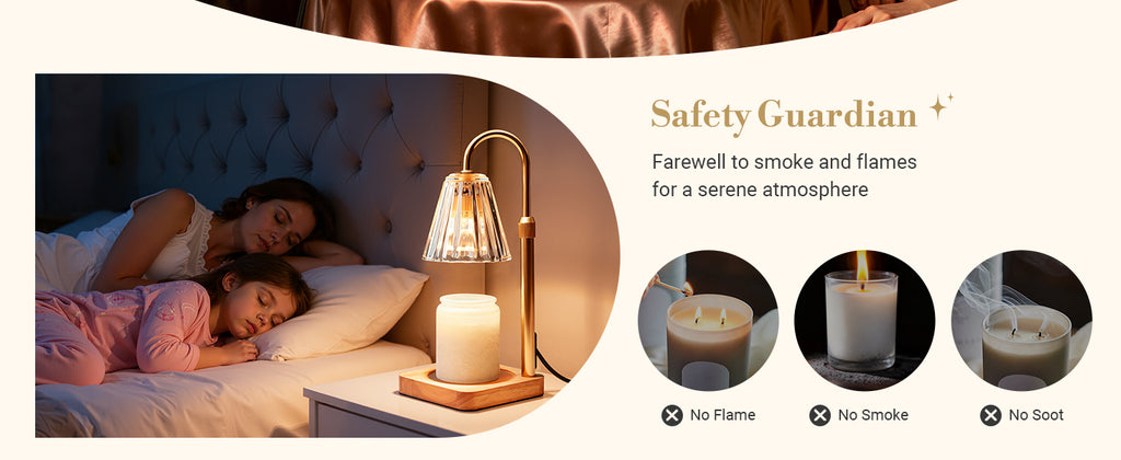 Marycele Candle Warmer Lamp for Yankee Candles, Christmas Birthday Gifts for Mom Women Sister Her, House Warming Gifts, Thanksgiving Decorations for Office Room Home Decor, Clear Wax Warmer with Timer