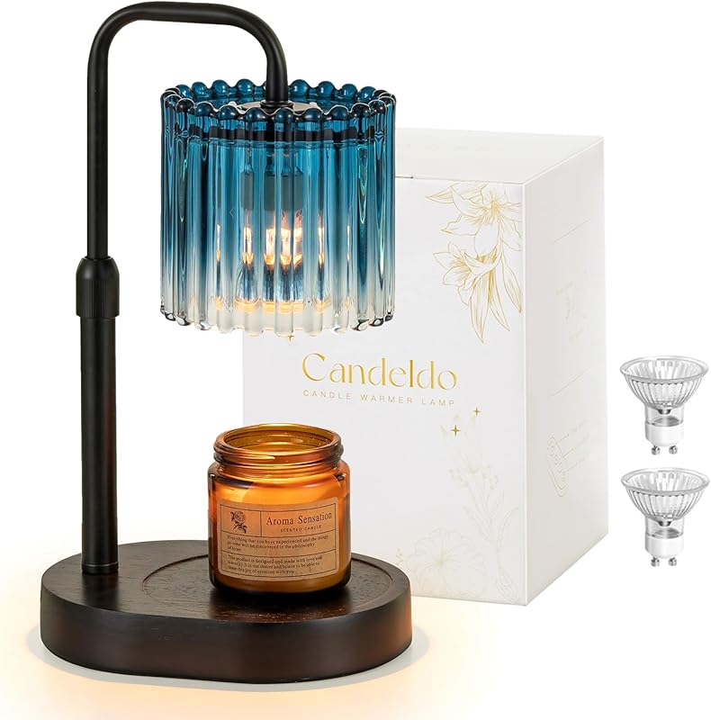 Candle Warmer Lamp with Timer: Black Candle Warming Lamp Height Adjustable Wax Melt Warmer Dimmable Modern Farmhouse New Home Bedroom Decor Christmas Housewarming Gift for Women