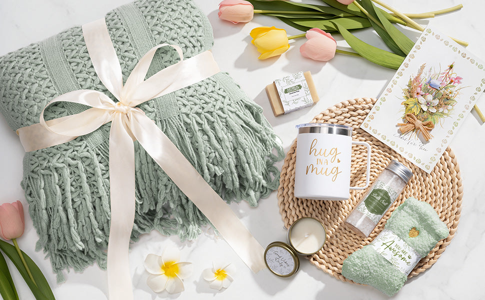 Self Care Gifts for Women Get Well Soon Gifts, Birthday Gifts for Women Care Package, Sympathy Gift Baskets Spa Gifts Set, Thinking of You Inspirational Christmas Gifts for Mom Her Friend Sister Wife