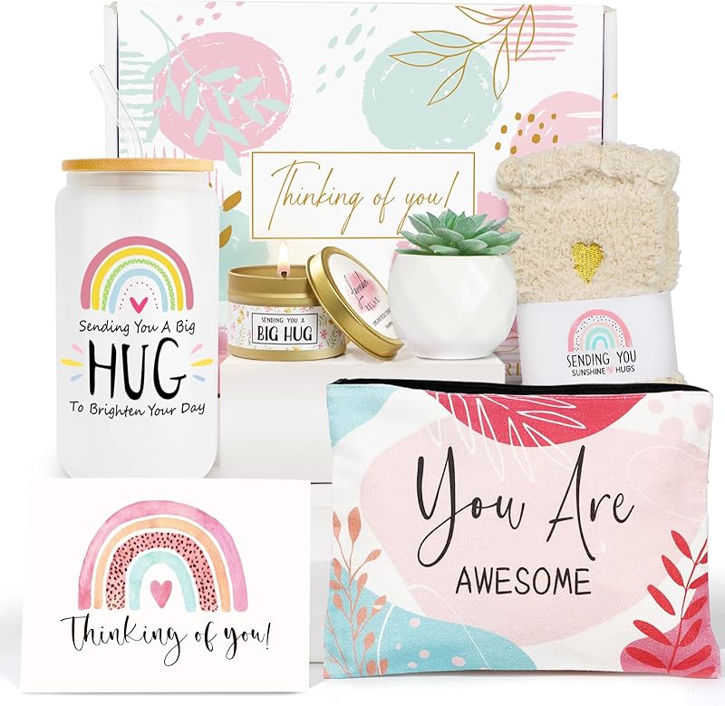 Birthday Gifts for Women, Get Well Soon Gifts Sending Sunshine Sunflower Gift Baskets, Self Care for Women Her Best Friends Bestie Sister Mom Female, Inspirational Gift Christmas Day