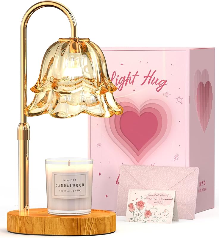 Candle Warmer Lamp with Timer Dimmable Gifts for Women, Adjustable Height Wax Warmer Lamp for Scented Candles, House Warming Gifts for New Home Modern Farmhouse Decor