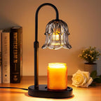 Candle Warmer Lamp Adjustable Timer Electric－Green Flower-Shaped Wax lamp