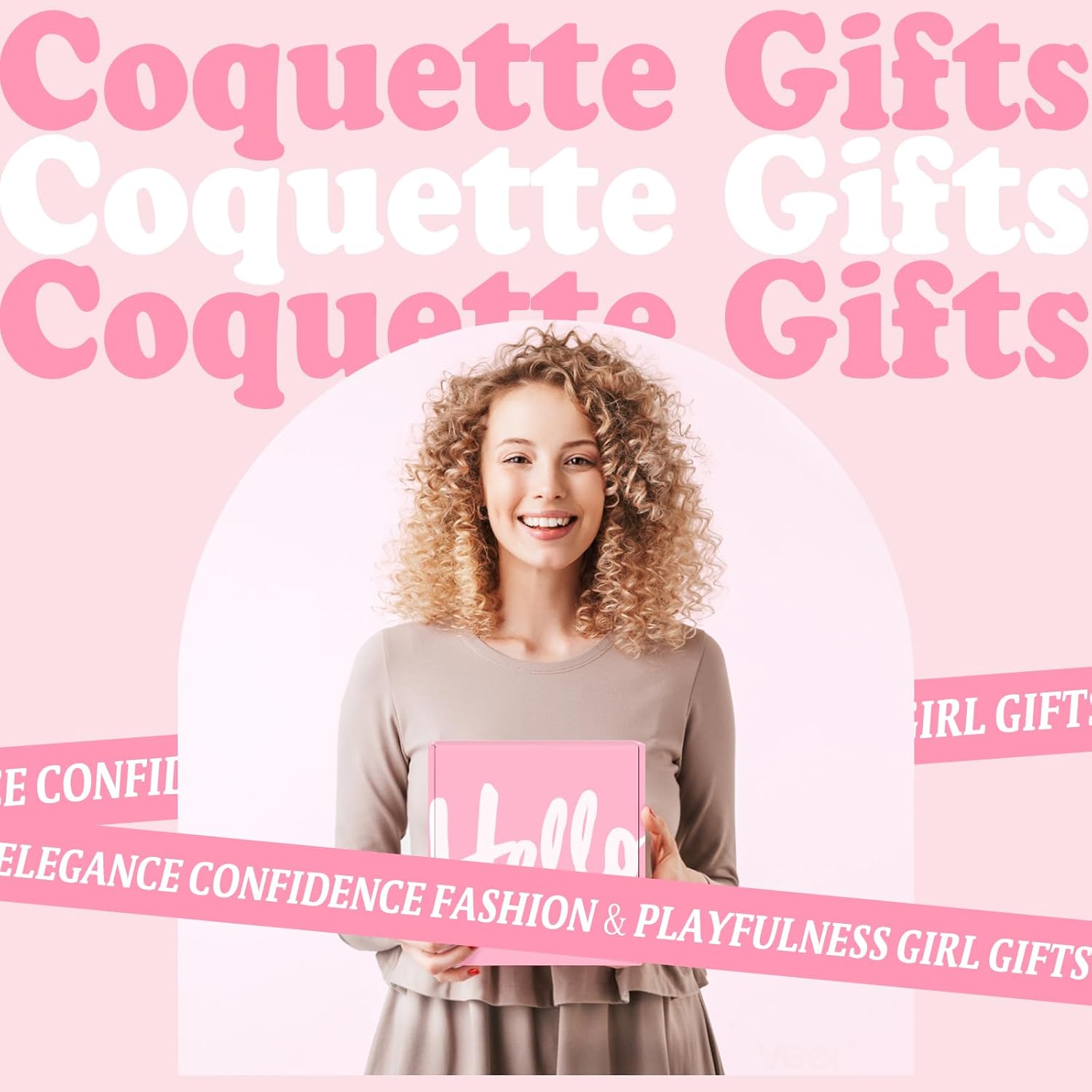 Gift Baskets for Women, 9pcs Birthday Gifts for Teenage Girls, Best Christmas Ideas Box w/Coquette Bow Aesthetic Cup Trendy Stuff for Her Teen Girl Sister Friend Friendship Sweet 16th 18th 21st Bday