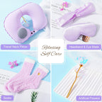 LUCOTIYA Birthday Gifts for Women, Self Care Gifts for Women Get Well Soon Care Package, Lavender Relaxing Spa Gift Basket, Unique for Mom, Friends, Sister, Grandma