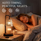 Candle Warmer Lamp with Timer – Dimmable Wax Warmer for Room Decor, Height Adjustable Candle Lamp for Mom Christmas Gifts, Birthday Gifts for Women, House Warming Gifts for New Home Decor with 2 Bulbs