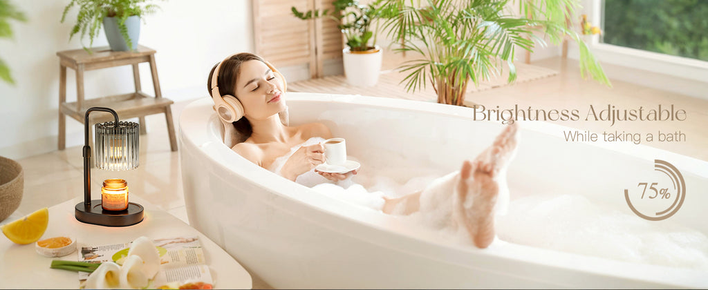 Candle Warmer Lamp with Timer: Black Candle Warming Lamp Height Adjustable Wax Melt Warmer Dimmable Modern Farmhouse New Home Bedroom Decor Christmas Housewarming Gift for Women