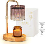 Candle Warmer Lamp with Timer: Black Candle Warming Lamp Height Adjustable Wax Melt Warmer Dimmable Modern Farmhouse New Home Bedroom Decor Christmas Housewarming Gift for Women