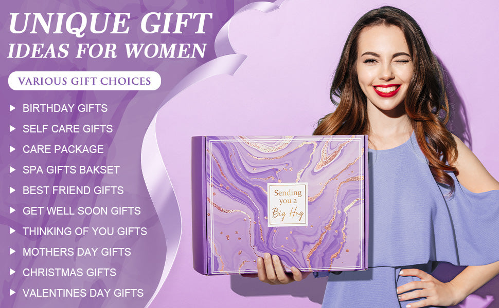 Birthday Gifts for Women Self Care Gifts Get Well Soon Gifts, Lavender Relaxing Spa Gifts Basket Care Package w/ Flannel Blanket 40 OZ Tumbler, Christmas Gifts for Mom Wife Grandma Friends Sisters Her