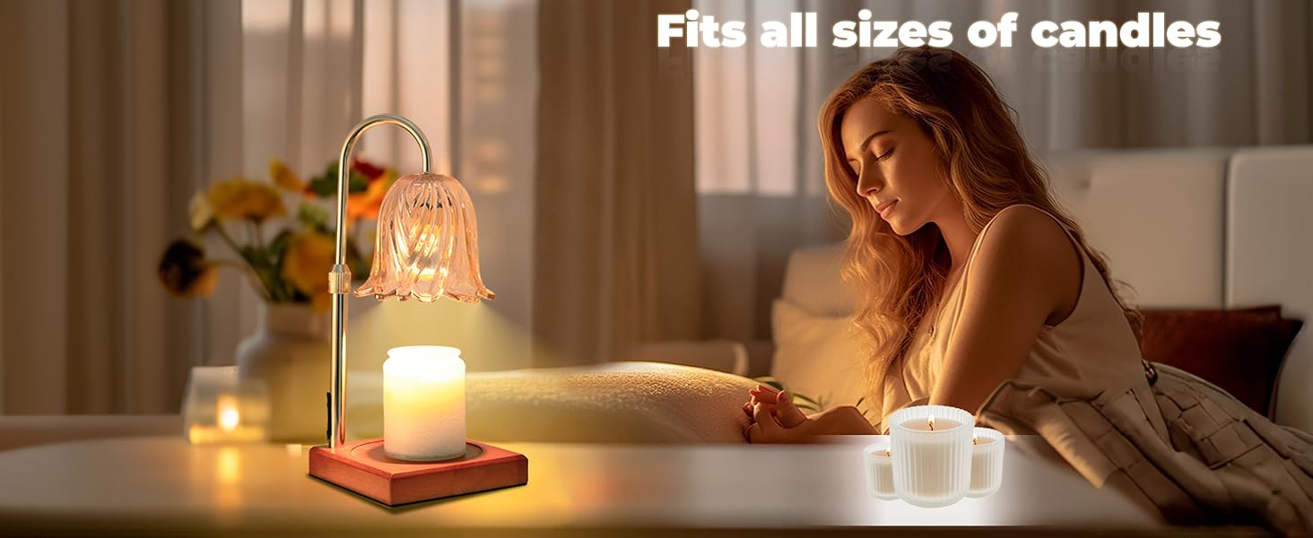 Candle Warmer Lamp with Timer Dimmable, Birthday Gifts for Women Mom, House Warming Gifts New Home Decor, Wax Melt Warmer for Jar Candles